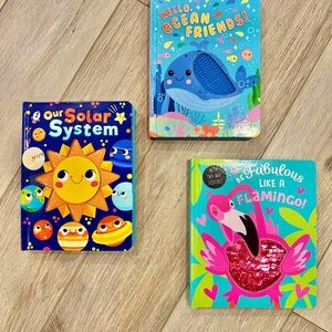Kids Sensory Board Book set of 3